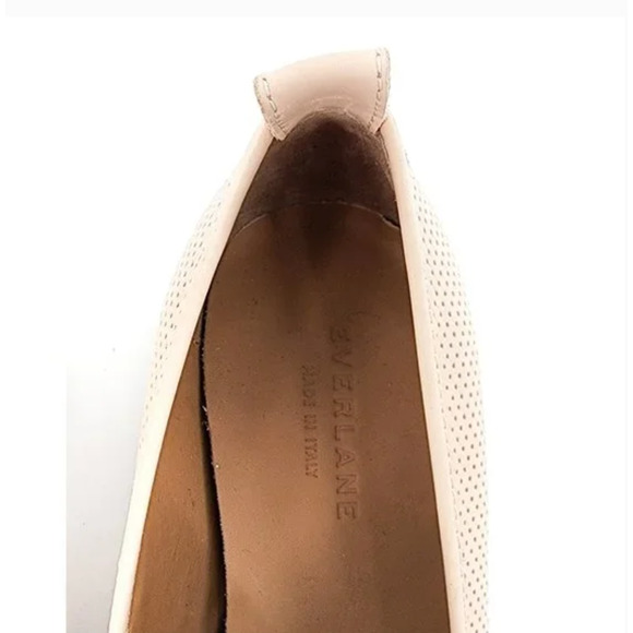 NWOT Everlane Street Shoe 9.5 Modern Loafer Neutral Tan Perforated Leather Flats - Picture 3 of 6
